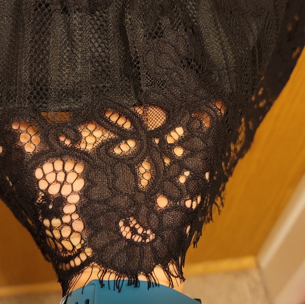 NWT black lacey top